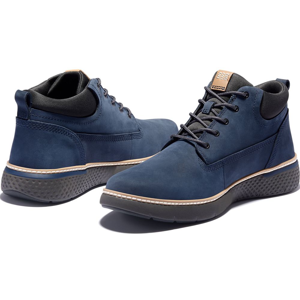 Bocanci Chukka Timberland Barbati Bleumarin - Cross Mark Better Piele - Romania - QYAXSG238